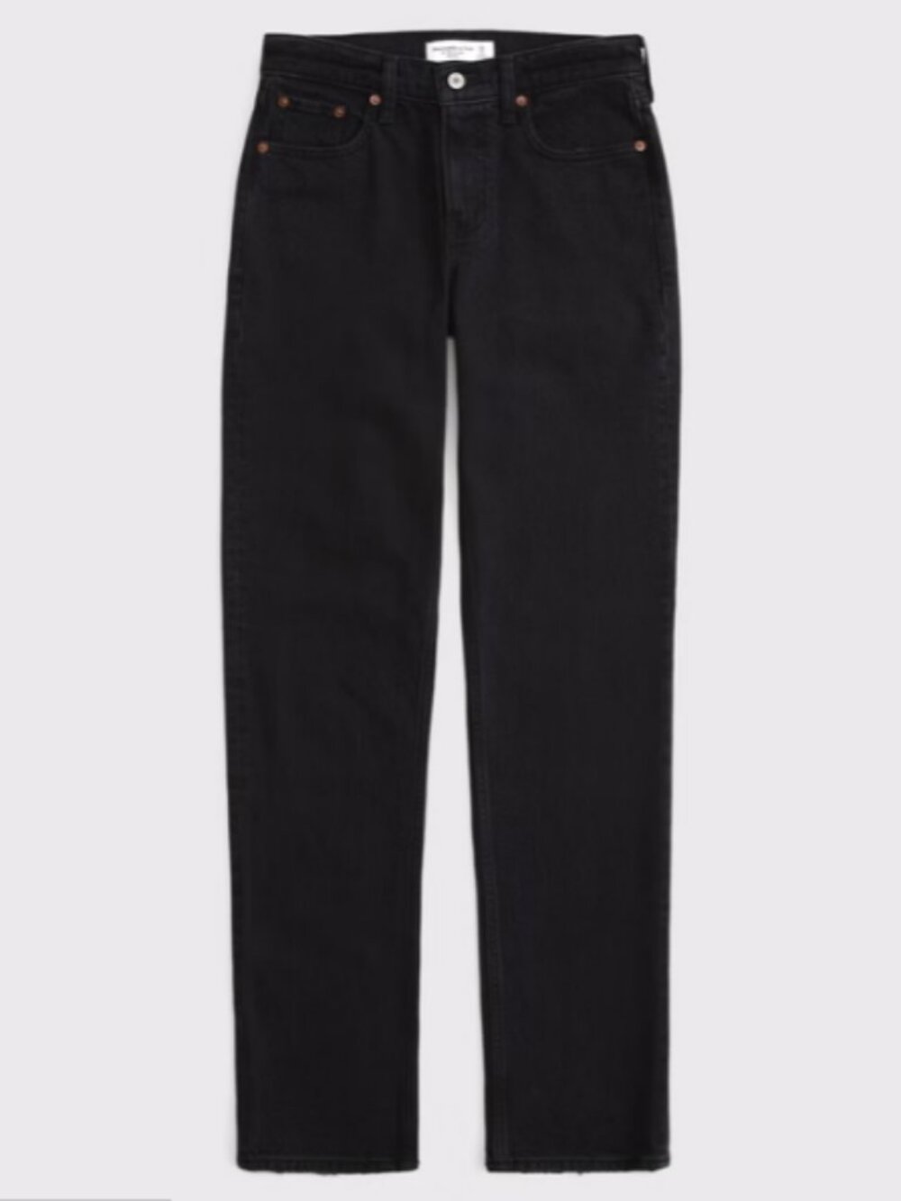 SHORT BLACK Mid Rise 90s Straight Jean - 27